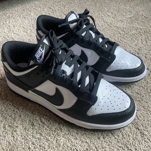 Nike Dunk Lows, leather, black and white, women's 8.5 EU 40